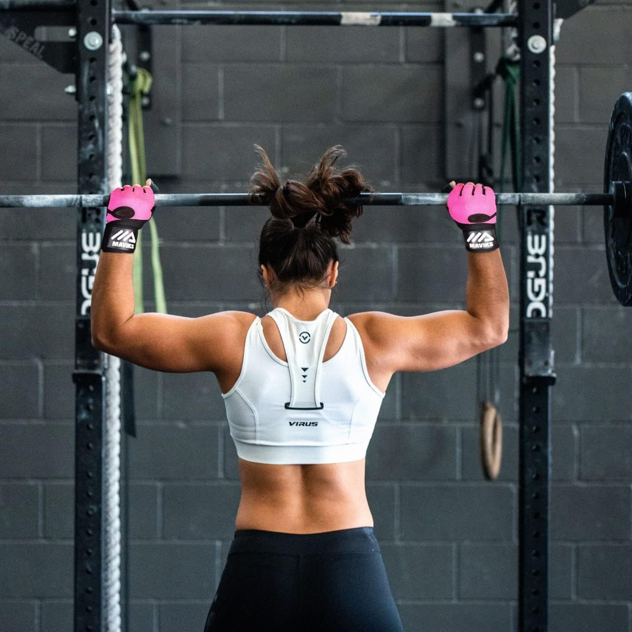 Workout Gloves for Men and Women Weight Lifting Gloves with Wrist Wrap Support for Gym Training Weightlifting Crossfit Pull-Ups Exercise Glove for Ladies & Gents